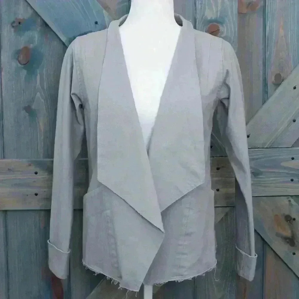 Robin Lane Canvas Friday Grey Jacket Size 1 Small 6 8